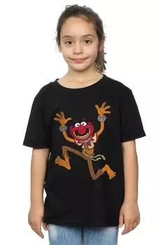 Классическая футболка с изображением животных The Muppets, черный