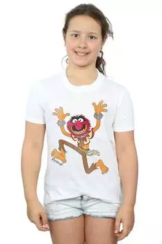 Классическая футболка с изображением животных The Muppets, белый