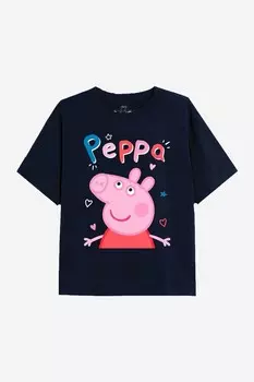 Классическая футболка с каракулями Peppa Pig, синий