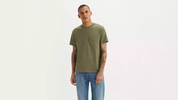 Классическая футболка с карманами Levi's, зеленый