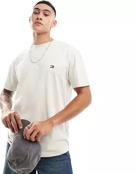 Классическая футболка с линейным принтом на спине в цвете «кремовый» Tommy Jeans