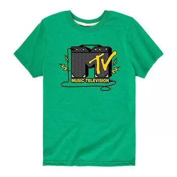 Классическая футболка с логотипом AMP и графикой MTV для мальчиков 8–20 лет Licensed Character, зеленый