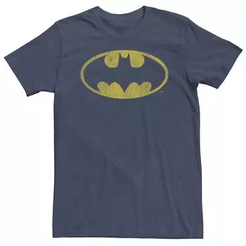 Классическая футболка с логотипом Big & Tall DC Comics Batman Licensed Character, цвет Navy Heather