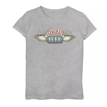 Классическая футболка с логотипом Central Perk для девочек 7–16 лет Friends Licensed Character