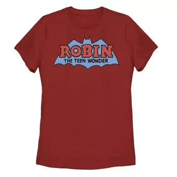 Классическая футболка с логотипом DC Comics Robin The Teen Wonder для юниоров Licensed Character