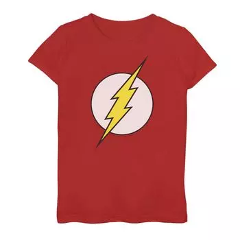 Классическая футболка с логотипом DC Comics The Flash для девочек 7–16 лет Licensed Character