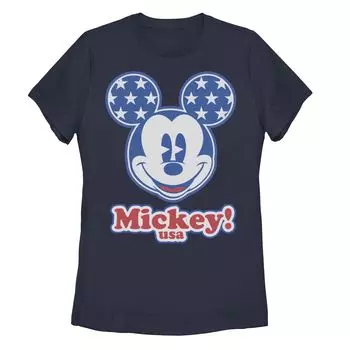 Классическая футболка с логотипом Disney Mickey Mouse для юниоров и патриотическими ушками Микки Мауса Licensed Character