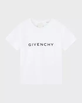 Классическая футболка с логотипом для мальчиков Givenchy, цвет White