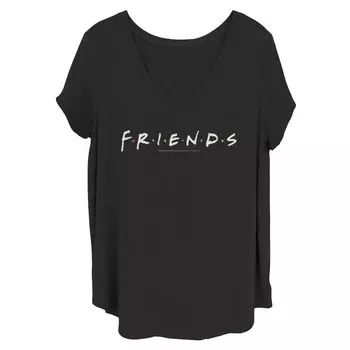 Классическая футболка с логотипом для юниоров больших размеров Friends Licensed Character, черный
