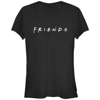 Классическая футболка с логотипом Juniors' Friends с графическим рисунком Licensed Character, черный