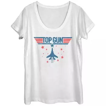 Классическая футболка с логотипом Juniors' Top Gun Jet Stars Licensed Character, белый