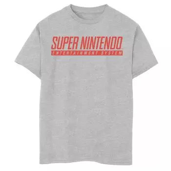 Классическая футболка с логотипом Nintendo Super Nintendo Entertainment System для мальчиков 8–20 лет Licensed Character