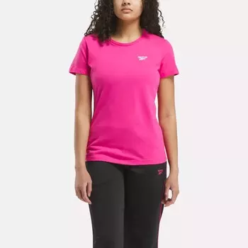 Классическая футболка с маленьким логотипом Reebok, розовый