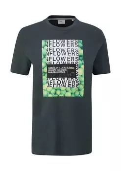 Классическая футболка s.Oliver Shirt, базальтовый серый