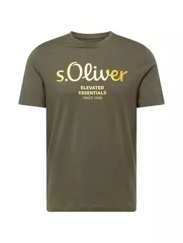 Классическая футболка s.Oliver Shirt, хаки