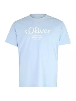 Классическая футболка s.Oliver Shirt, небесно-синий