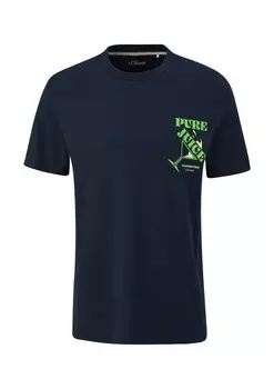 Классическая футболка s.Oliver Shirt, темно-синий