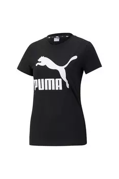 Классическая футболка с овальным вырезом и логотипом Puma, белый