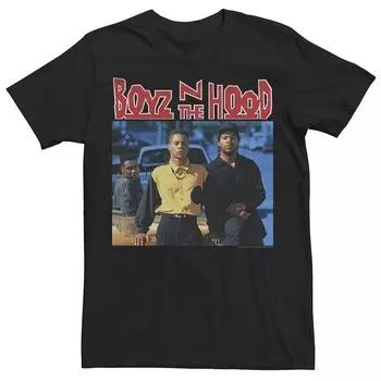 Классическая футболка с плакатом Big & Tall Boyz N The Hood Licensed Character, черный