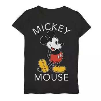 Классическая футболка с портретным рисунком Disney's Mickey Mouse для девочек 7–16 лет Licensed Character
