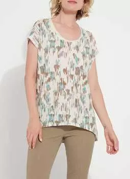 Классическая футболка с принтом Lysse, цвет abstract streaks