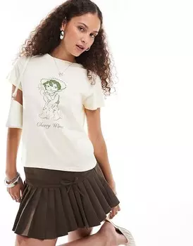 Классическая футболка с принтом пахты Motel saki