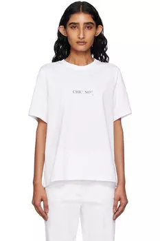 Классическая футболка с принтом Victoria Beckham, мультиколор