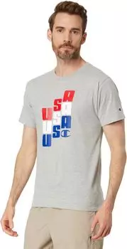 Классическая футболка с рисунком Big & Tall Americana I Champion, цвет Oxford Gray