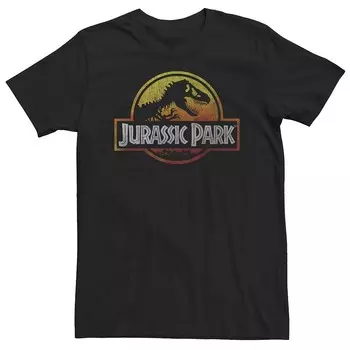 Классическая футболка с рисунком Big & Tall Jurassic Park Licensed Character, черный