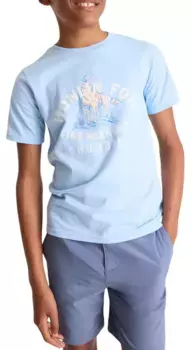 Классическая футболка с рисунком для мальчиков chubbies, цвет Medium Blue