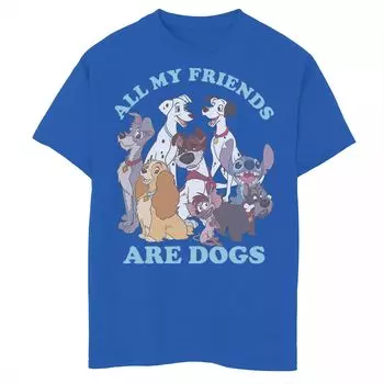 Классическая футболка с рисунком «Друзья собак» Disney для мальчиков 8–20 лет Disney