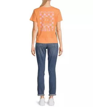 Классическая футболка с рисунком Hurley Smile, оранжевый