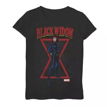 Классическая футболка с рисунком комиксов Marvel Black Widow для девочек 7–16 лет Marvel