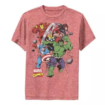 Классическая футболка с рисунком Marvel Avengers для мальчиков 8–20 лет Marvel