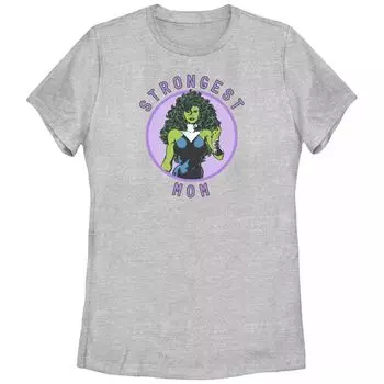Классическая футболка с рисунком «Самая сильная мама» Disney's Marvel Avengers Juniors Licensed Character
