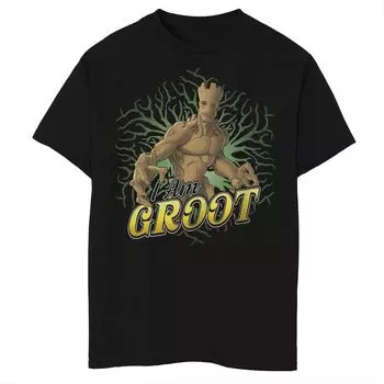 Классическая футболка с рисунком торса для взрослых «I Am Groot» для мальчиков 8–20 лет Marvel Guardians of the Galaxy Licensed Character