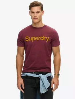 Классическая футболка с теневым логотипом core Superdry, цвет Port Red