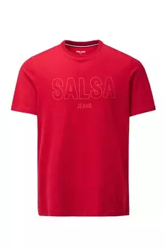 Классическая футболка Salsa Jeans Shirt, цвет red/light red