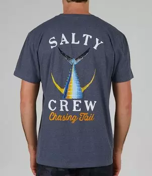 Классическая футболка Salty Crew с короткими рукавами и хвостом, серый