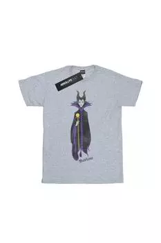 Классическая футболка «Спящая красавица Малефисента» Disney, серый