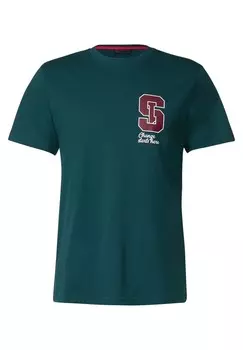 Классическая футболка Street One MEN Shirt, зеленый
