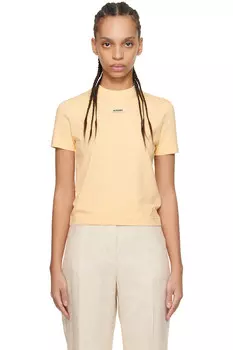 Классическая футболка 'the gros grain' Jacquemus, бежевый