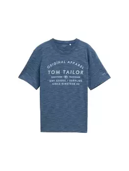 Классическая футболка TOM TAILOR Shirt, цвет light blue/mottled blue