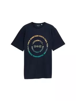 Классическая футболка TOM TAILOR Shirt, цвет navy/aqua/light blue