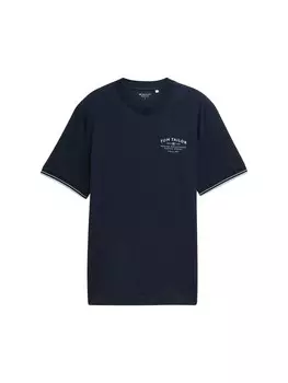 Классическая футболка TOM TAILOR Shirt, цвет navy/aqua