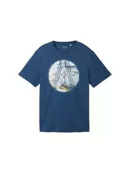 Классическая футболка TOM TAILOR Shirt, цвет sapphire/light blue