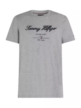 Классическая футболка TOMMY HILFIGER Shirt, пятнистый серый