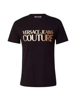Классическая футболка Versace Jeans Couture Shirt INSTIT THICKFOIL, черный