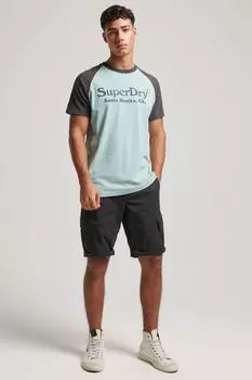 Классическая футболка Vintage Venue Superdry, зеленый