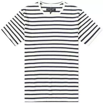 Классическая футболка в бретонскую полоску Rag & Bone, мультиколор